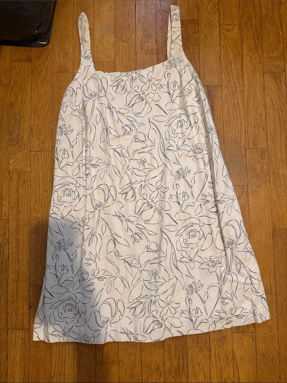 a new day White Slip Dress with Navy Sketch Floral